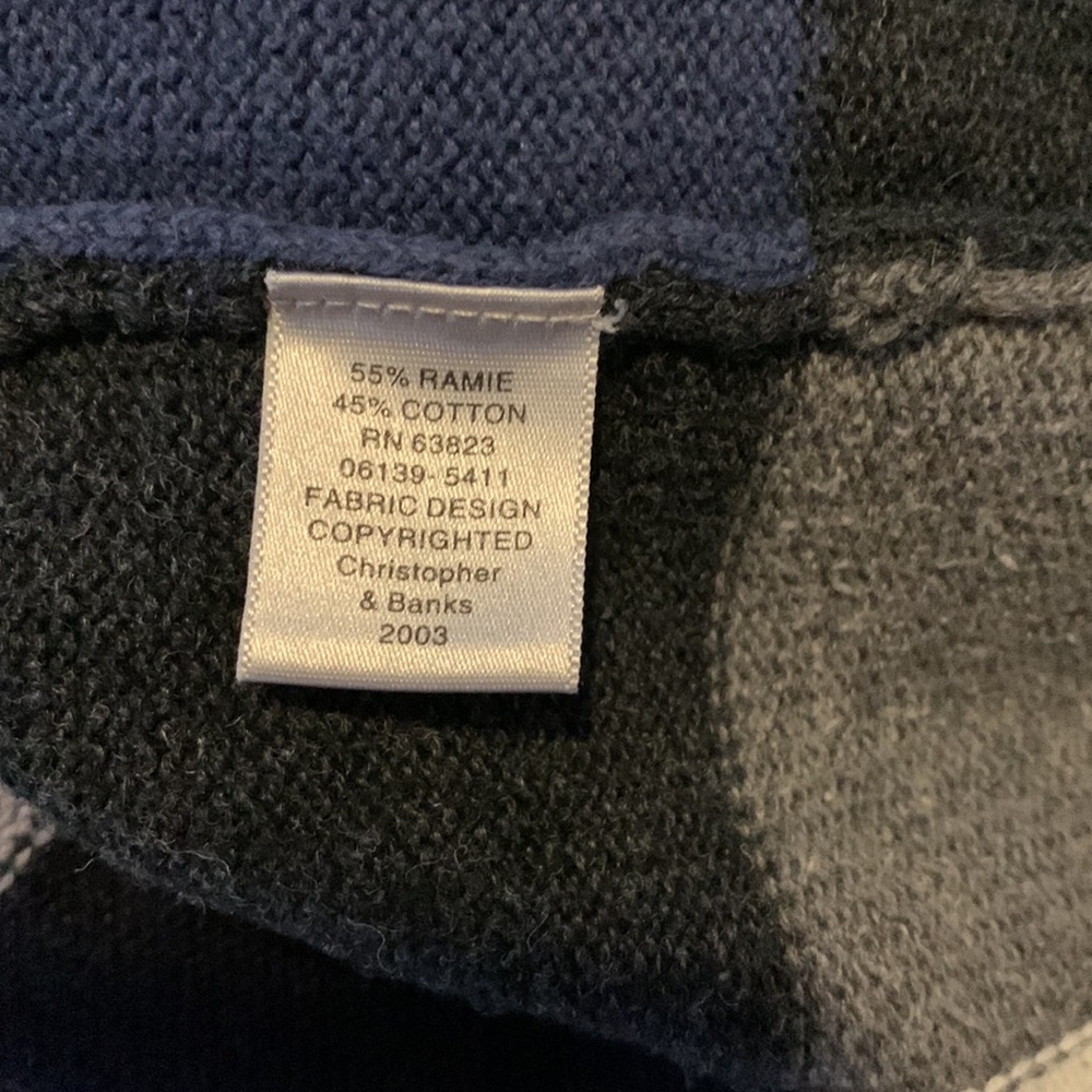 Christopher & Banks Patchwork Button Up Sweater - image 8